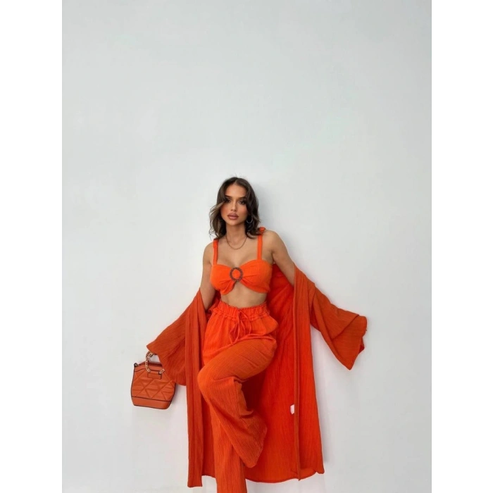 KRINKI BÜSTİYERPANTOONKİMONO TAKIM  Orange
