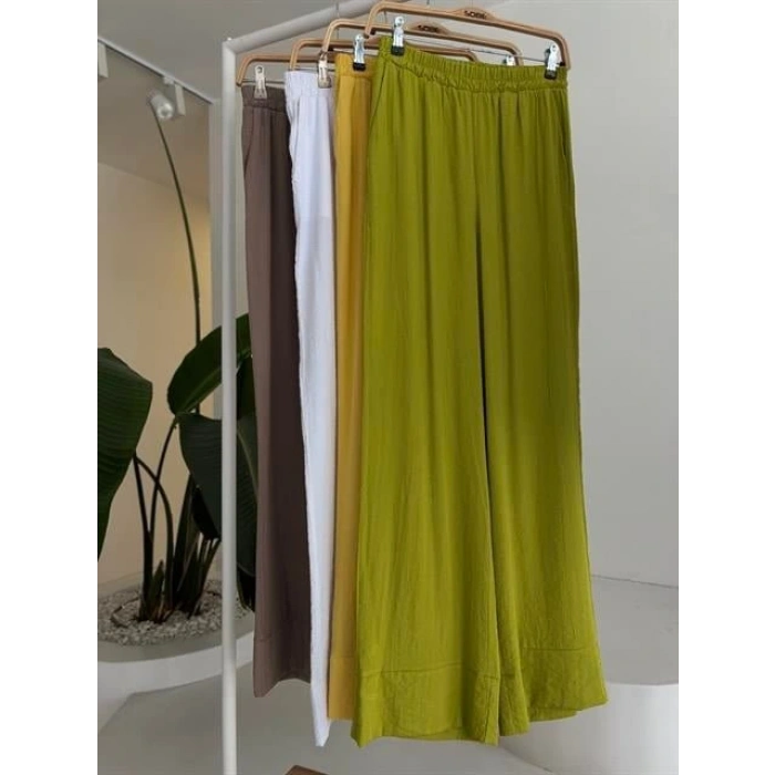 Kruvaze odel Klasik Pantolonlu Çupra Keten Takım 10191