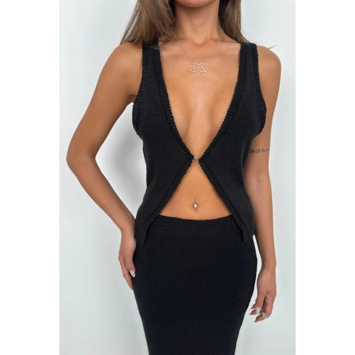 Maxi Boy Dokulu Etek