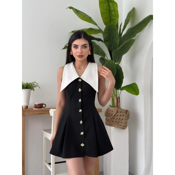 Ness Düğmeli Elbise