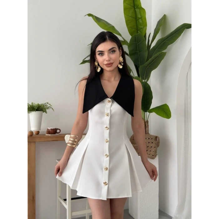 Ness Düğmeli Elbise