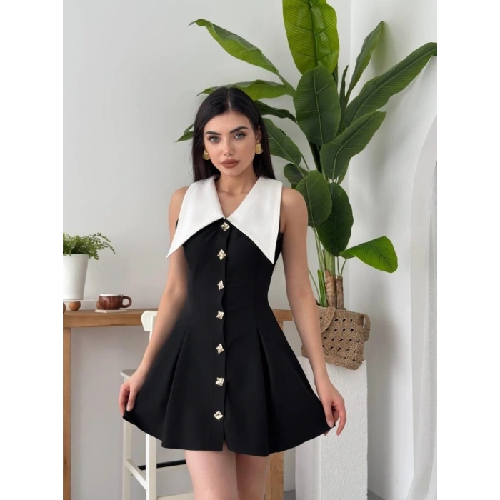 Ness Düğmeli Elbise