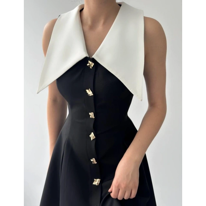 Ness Düğmeli Elbise