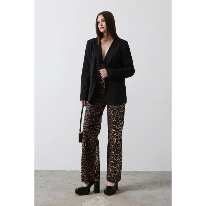 Önü Bağlamalı Blazer Ceket  iyah