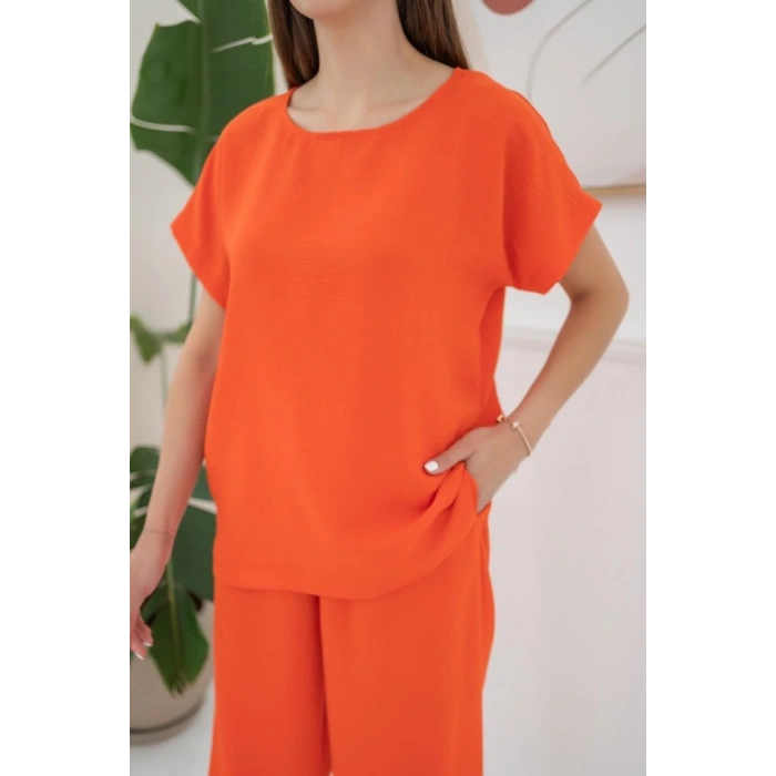 Oranj Thirt Ve Pantolon Takım