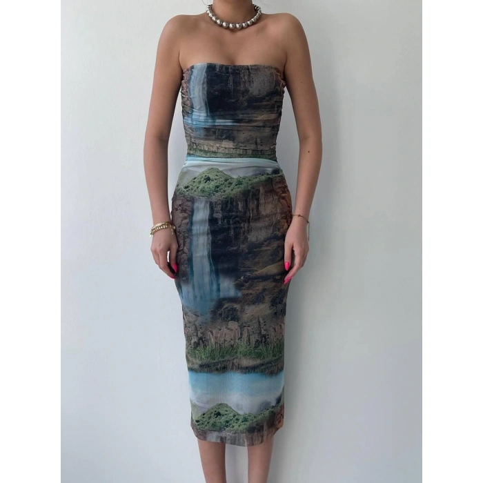 ountain traplez Tül Elbise