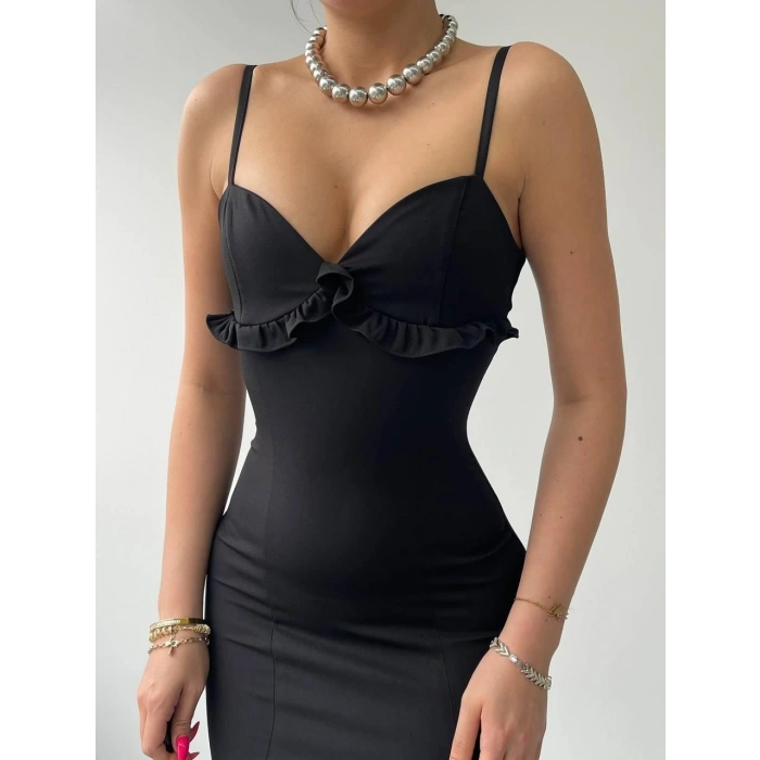 Papalia ırt Detaylı Elbise