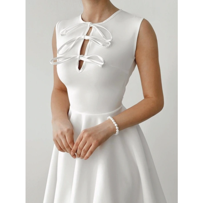 Perp Fiyonk Detaylı Elbise