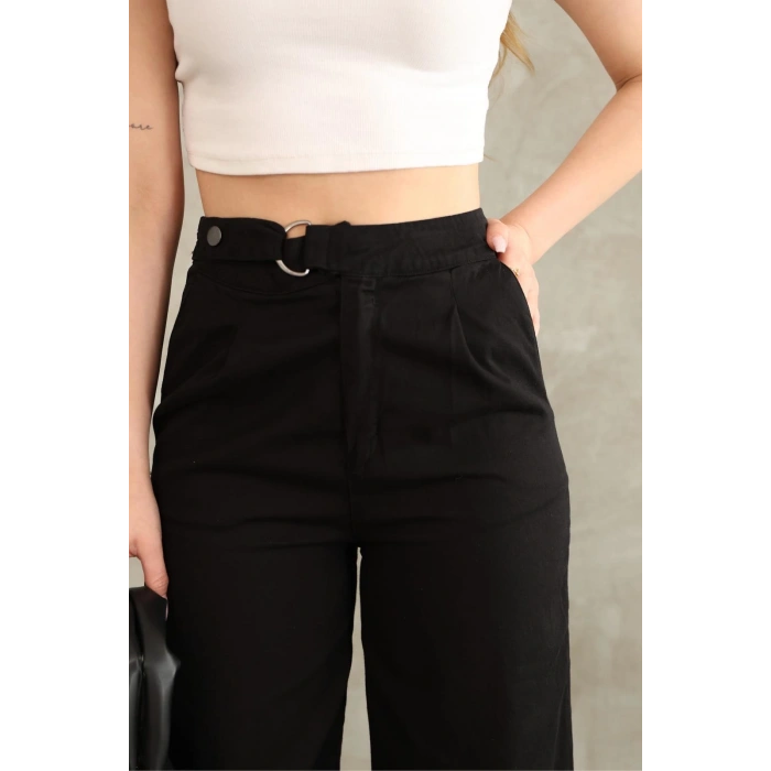 Pnt gabardin kemer detay pantolon