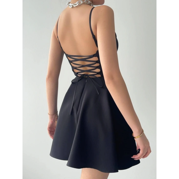 Pole İp Askılı Elbise