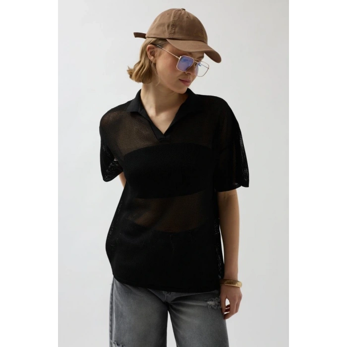 Polo Yaka TransparanTShirt