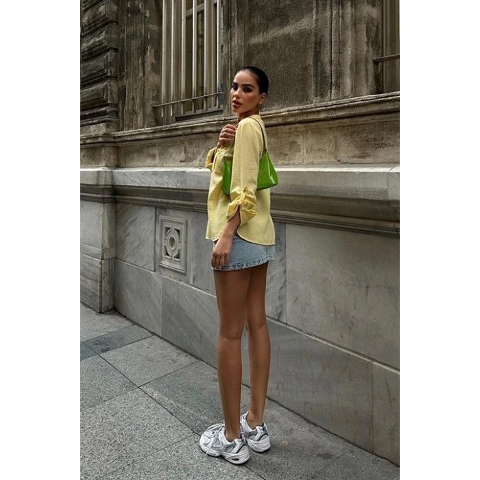 Poulina Flamlı Keten Gömlek 325708