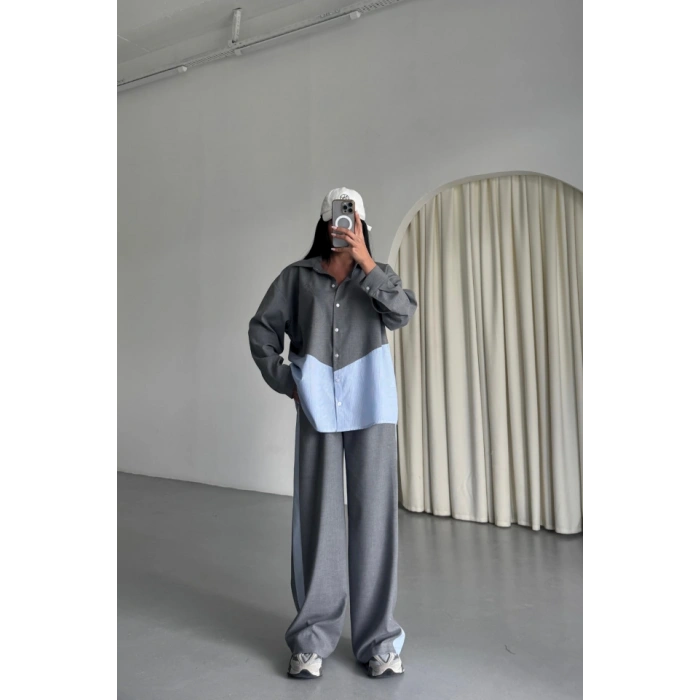 POYVİKON  POPİN PARÇAI GÖEK PANTOON TAKI  Gri