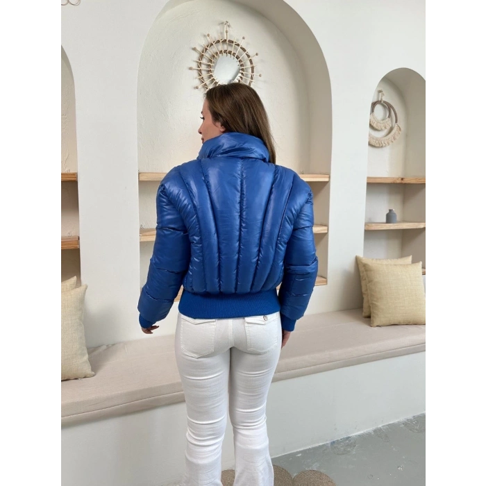 Puffer kısa mont mavi st25534