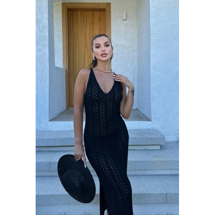 Rosalia Sırt Dekolteli Elbise 2761