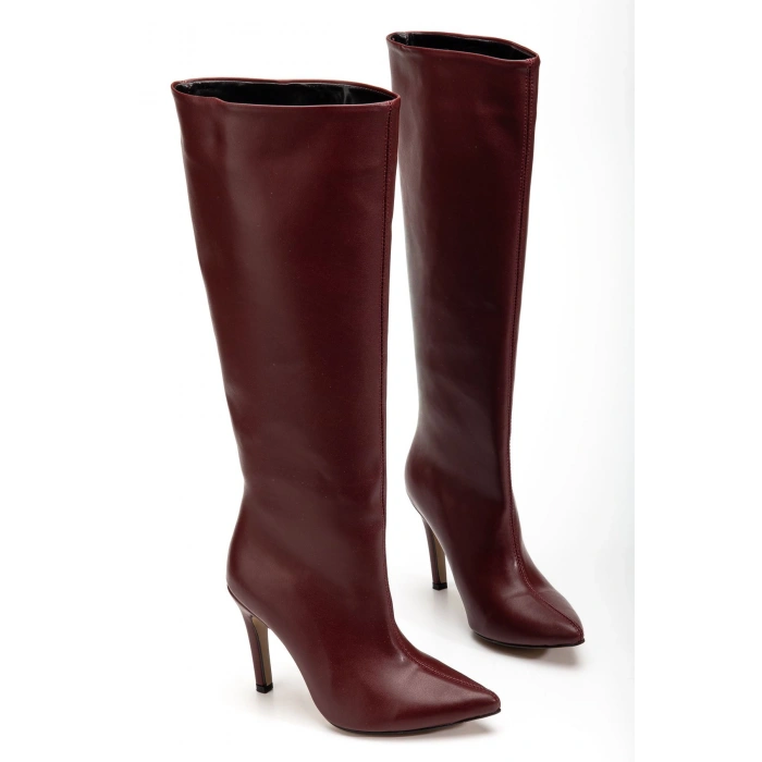 SYT-2004 Bordo Günlük Bayan Çizme