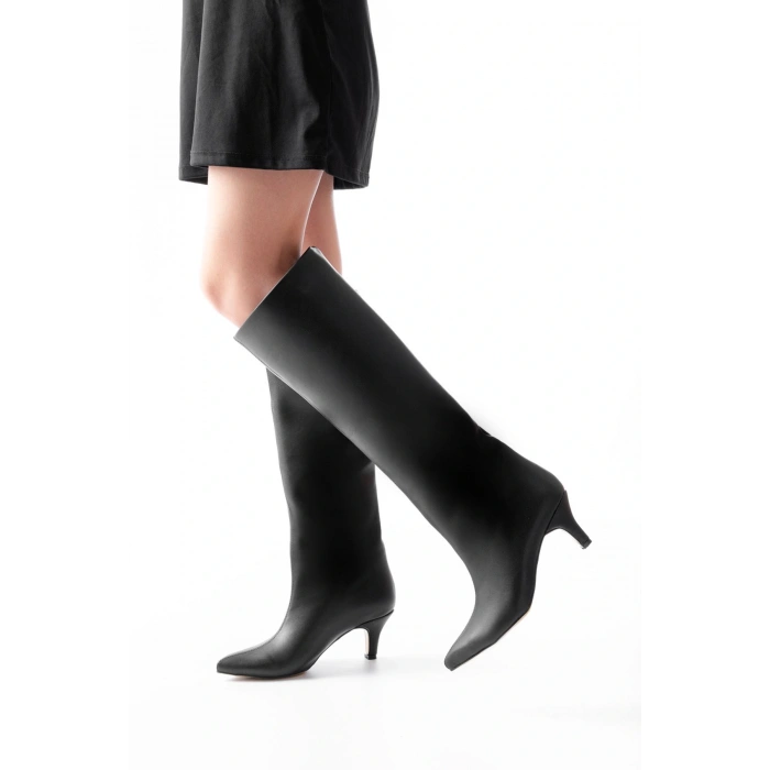 SYT-2025 Siyah Cilt  Günlük Kadın Çizme