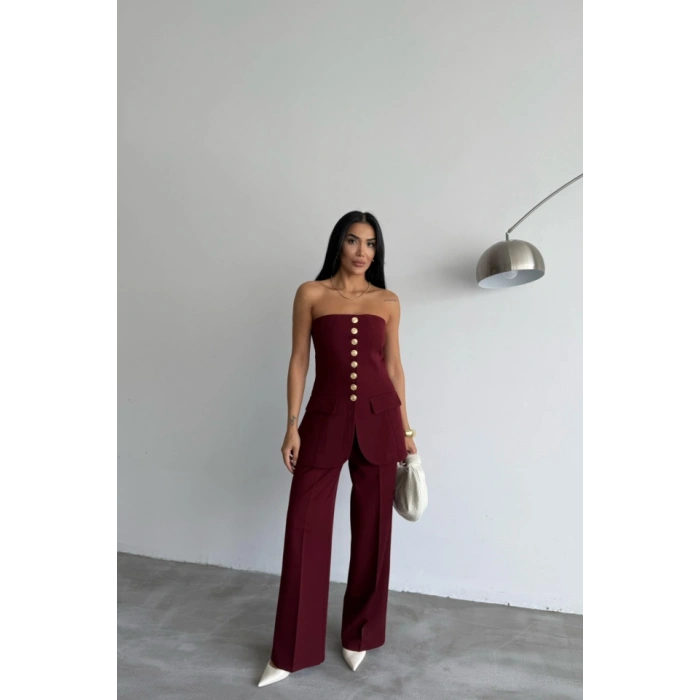 TAARIM GOD DÜĞMEİ TRAPEZYEEK  Bordo