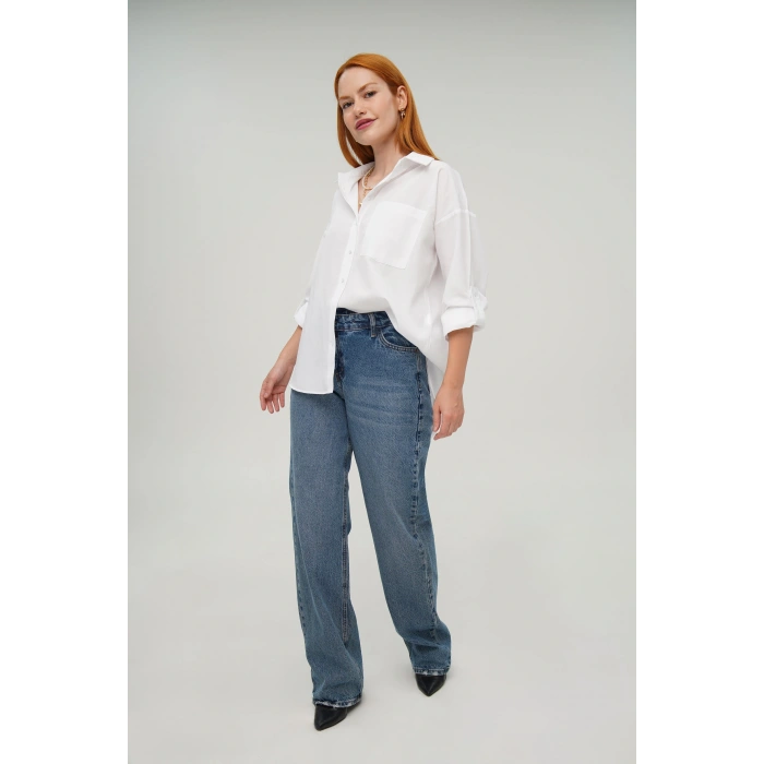 Tek Cepli Ekru Gömlek