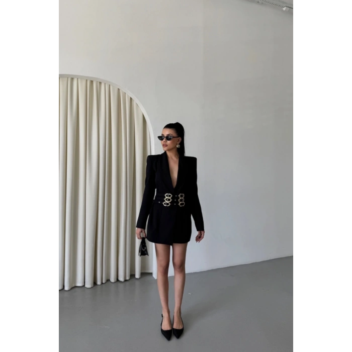 TEK DÜĞME CEKET 3 TOKALI KEMER ÜLÜ  iyah