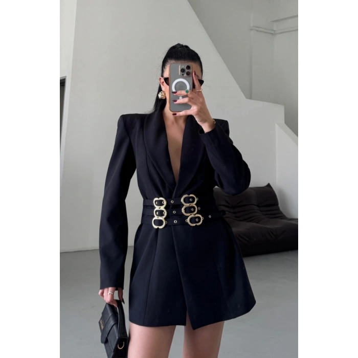 TEK DÜĞME CEKET 3 TOKALI KEMER ÜLÜ  iyah