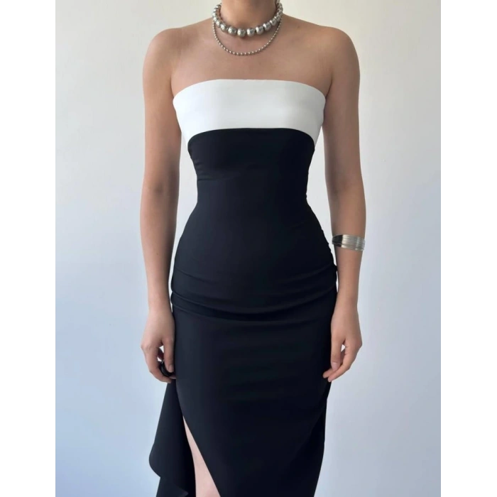 Terk Yırtmaç Detaylı Elbise