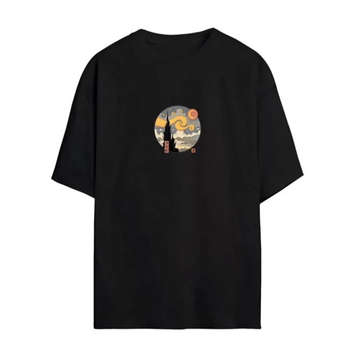 Unisex Baskılı Oversize Thirt  iyah