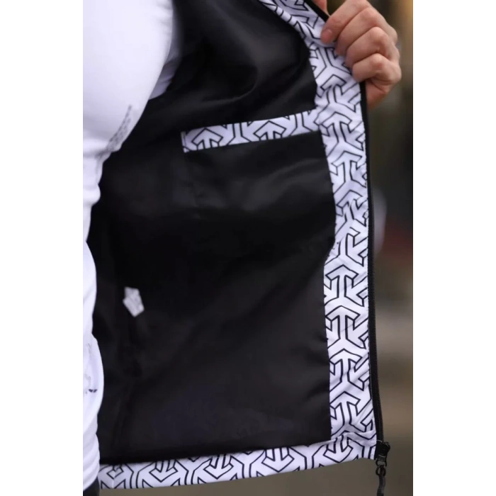 Unisex Kapüşonlu İçi Astarlı Yağmurluk  Beyaz