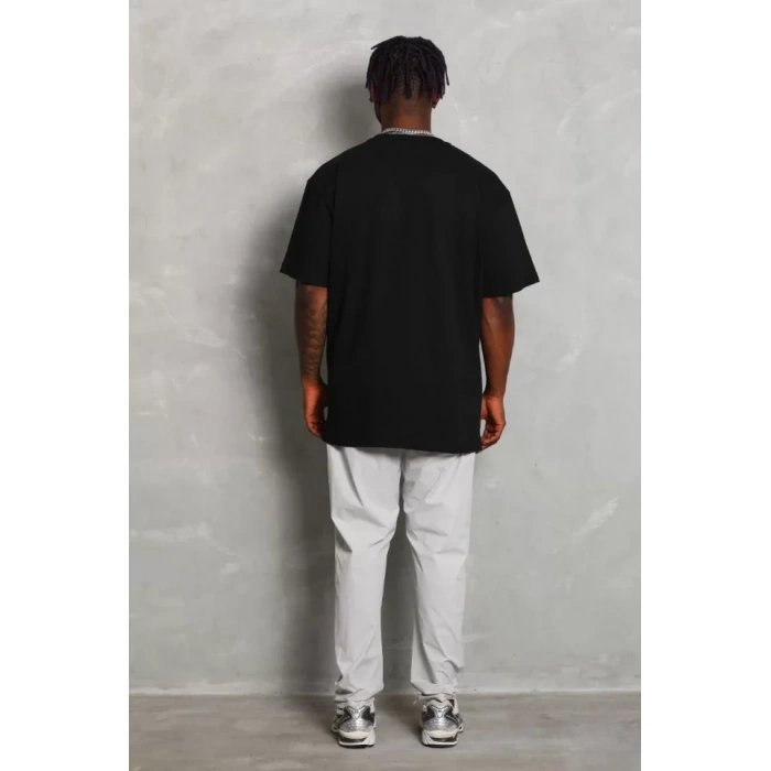 Unisex Oversize Düz Bisiklet Yaka Thirt  iyah