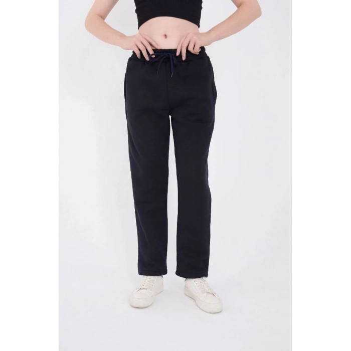 Unisex Üç İplik Basic Eşofman Pantolon  acivert