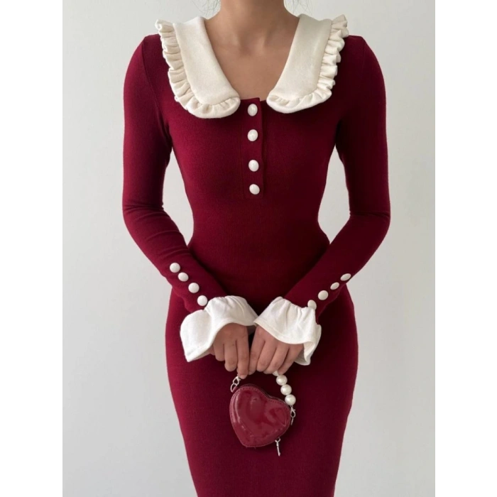 ura Bebe Yaka Elbise