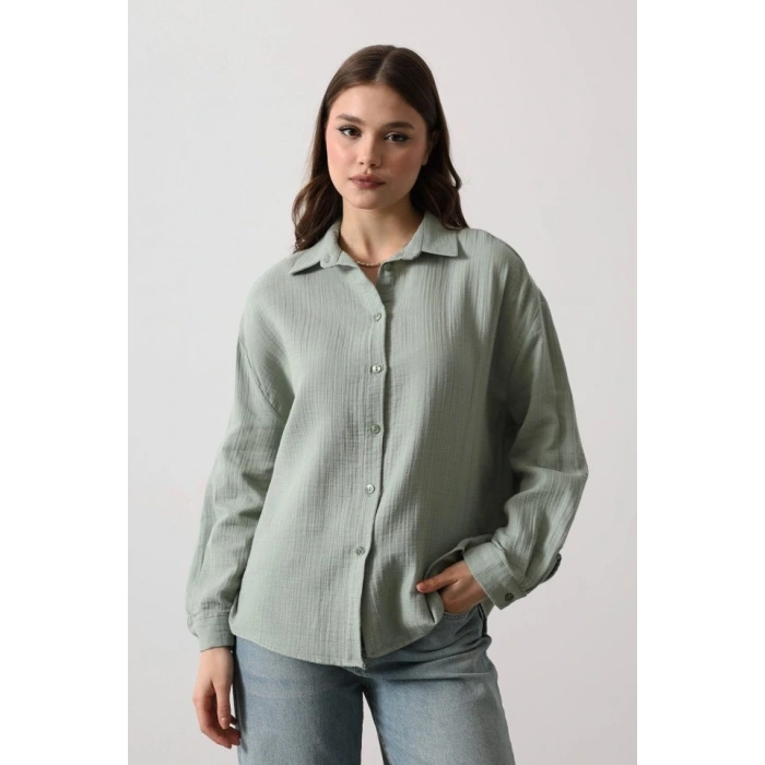 üslin Uzun Kol Gömlek  Haki