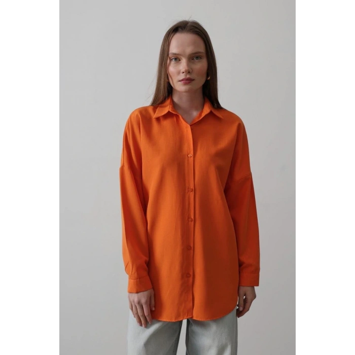 Uzun Kol Gömlek  Oranj
