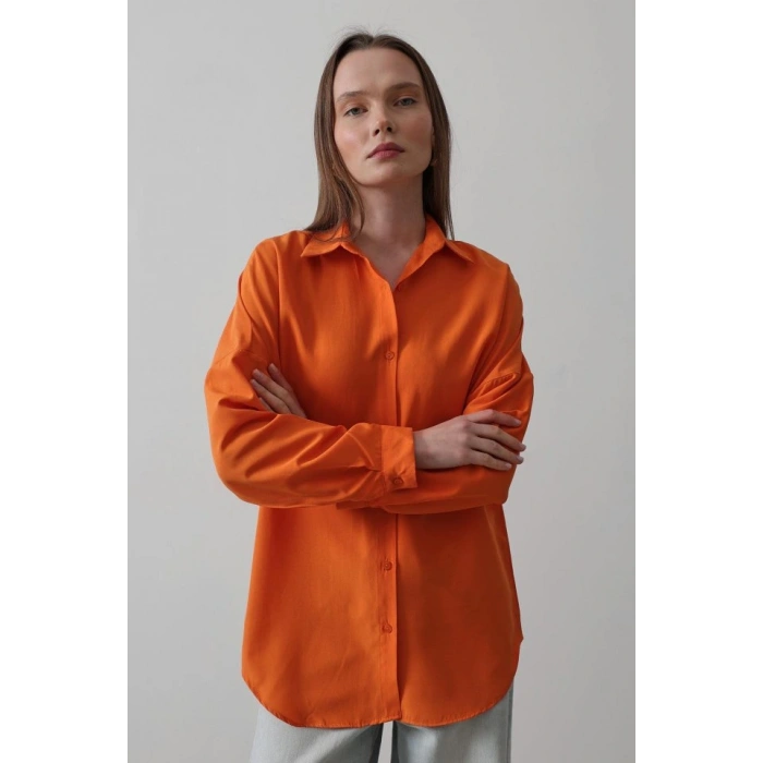 Uzun Kol Gömlek  Oranj