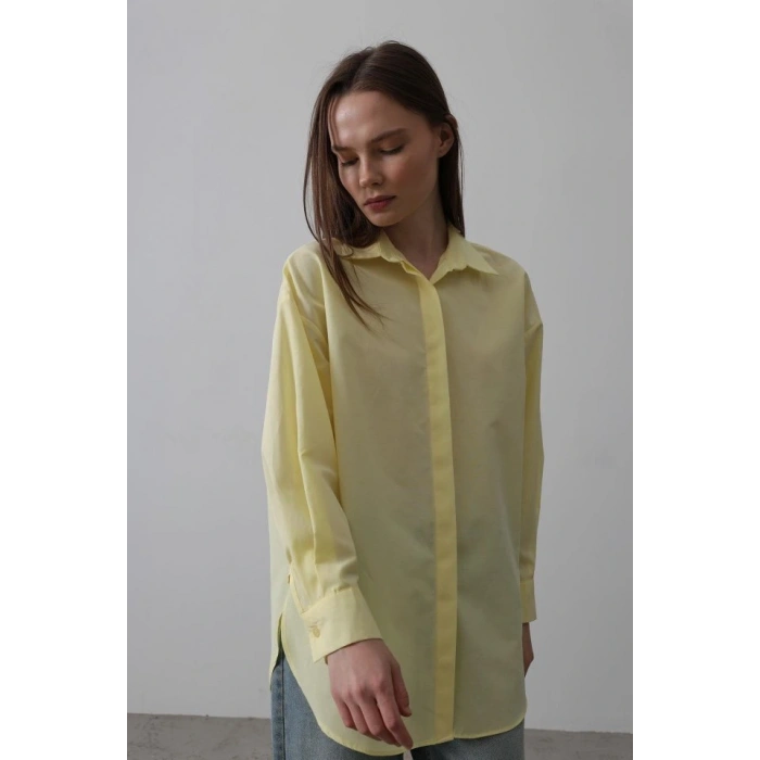 Uzun Kol Gömlek  Sarı