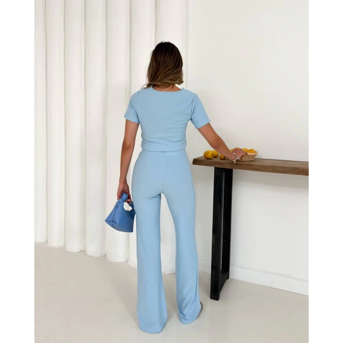 V aksesuarlı ottoman takım mavi s255850