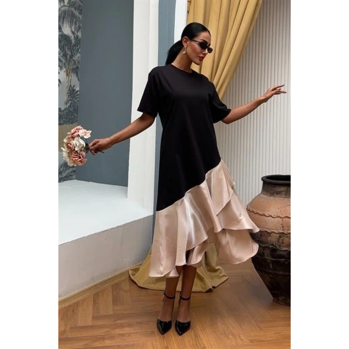 Volanlı üprem Elbise 2864