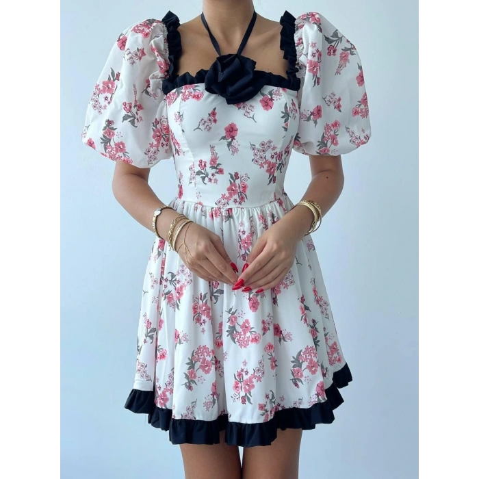 Wismar Gül Detay Elbise