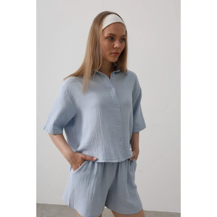 Yarım Kol üslin Gömlek  Bebe avisi