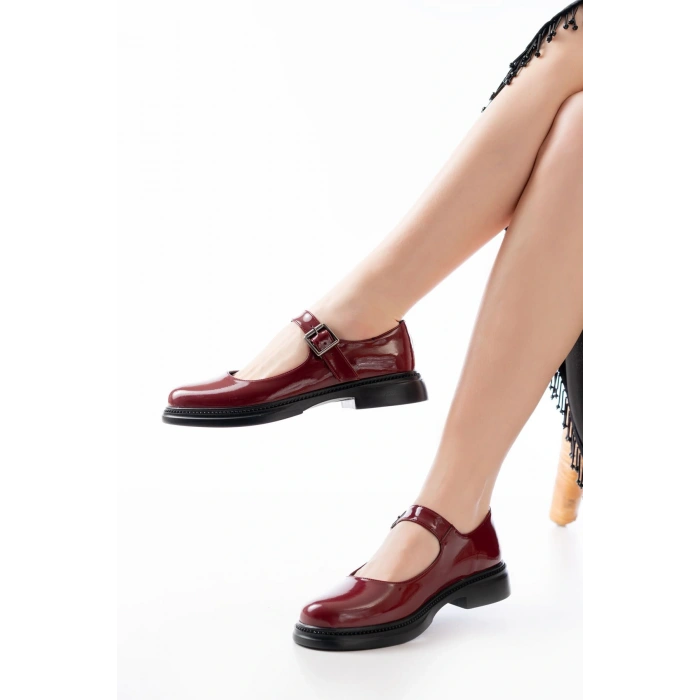 YSN-4444 Bordo Rugan Günlük Bayan Ayakkabı