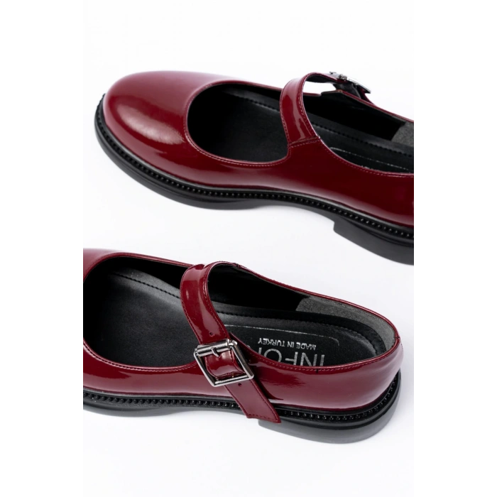 YSN-4444 Bordo Rugan Günlük Bayan Ayakkabı