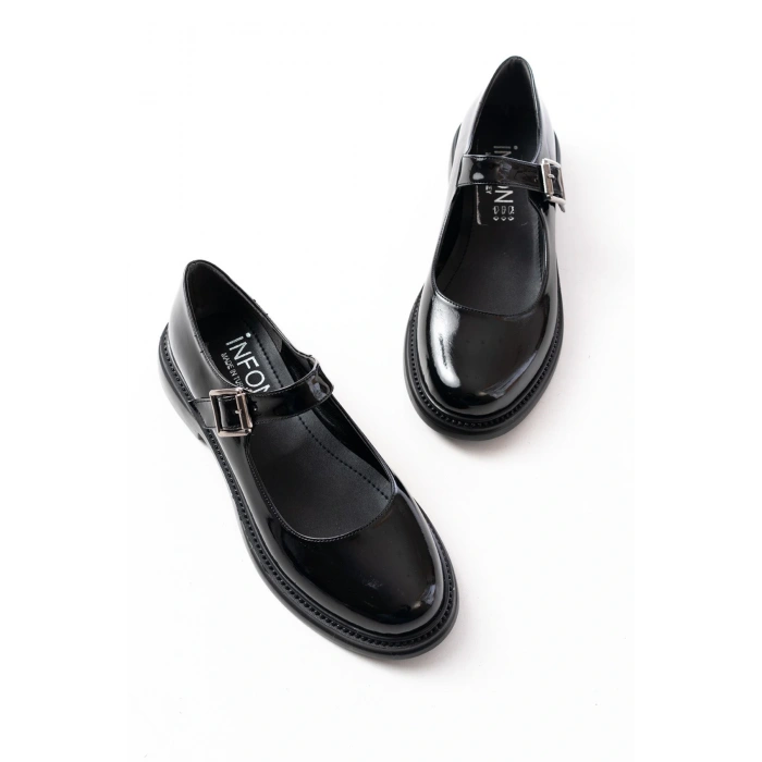 YSN-4444 Siyah Rugan Günlük Bayan Ayakkabı