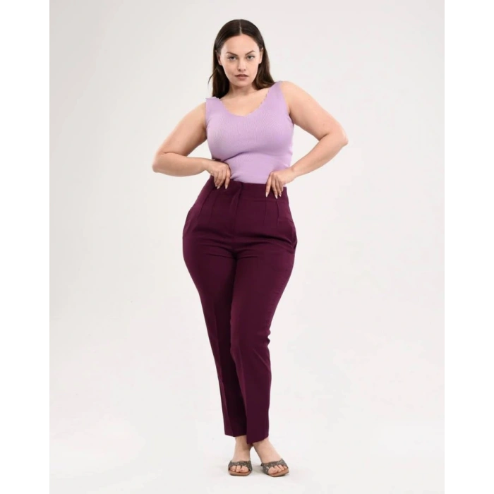 Yüksek Bel Battal Pantolon