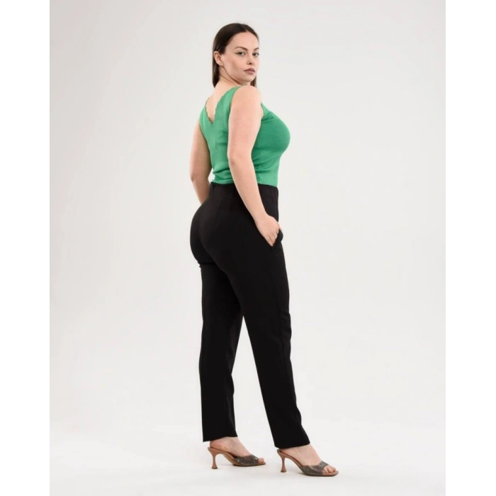 Yüksek Bel Battal Pantolon