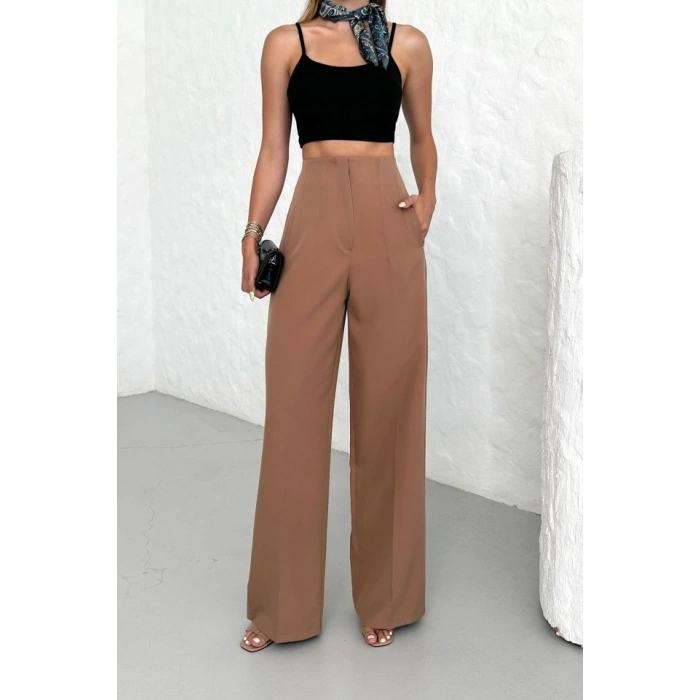 Yüksek Bel Pensli̇ Palazzo Pantolon