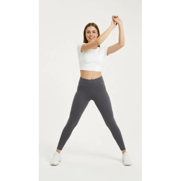 Yüksek Bel Toparlayıcı Likralı Dalgıç por Tayt Esnek Rahat Kalıp  Füme