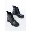 02-2003 Siyah Bağcıklı Fermuarlı Günlük Kadın Bot