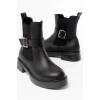 02-2004 Siyah Toka Aksesuarlı Lastikli Günlük Kadın Bot