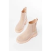02-2137 Bej Süet Lastikli Günlük Kadın Bot