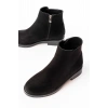 165-204 Siyah Süet Fermuarlı Günlük Kadın Bot